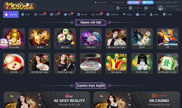 Đa dạng các thể loại game để trải nghiệm tại Xoso66